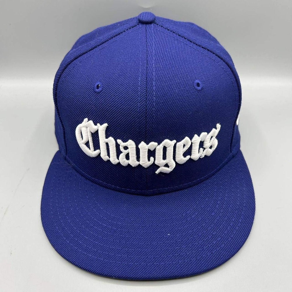 Los Angeles LA Chargers NFL Hat Men 7 3/8 Blue 59Fifty New Era Fitted Cap Wool